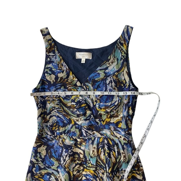 Anthropologie Moulinette Soeurs Oak Apple dress Silk Faux Wrap Quiet Luxury 2 - Picture 7 of 11